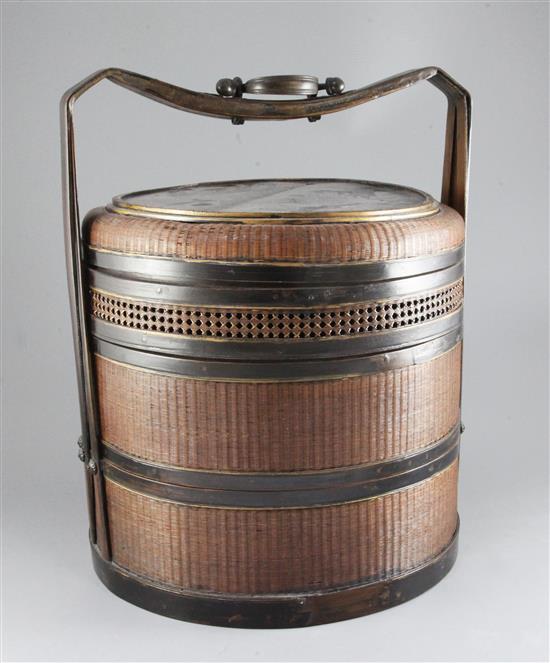 A lacquered basket